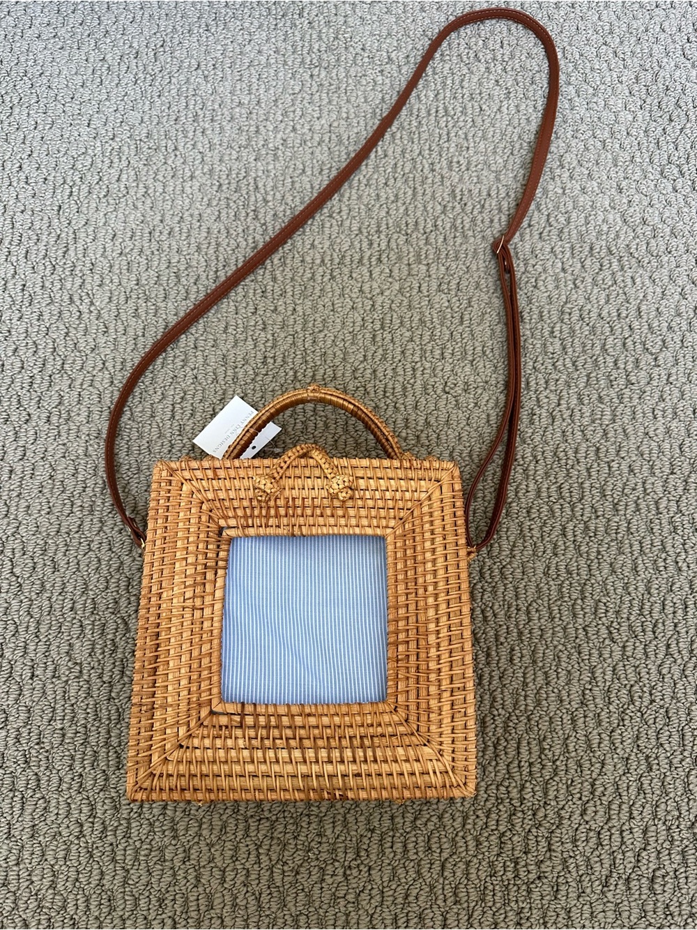 Penny Linn Square Wicker Purse NWT